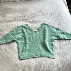 Joie Mint Green V-Neck Sweater